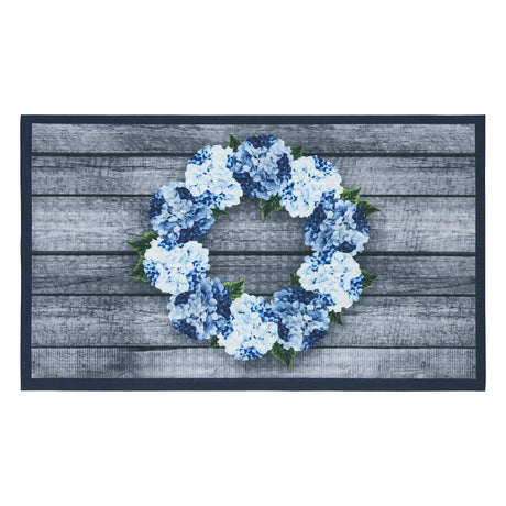 84277-Finders-Keepers-Hydrangea-Wreath-Nylon-Rug-Rect-17.5x29.5-image-2