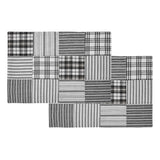 Sawyer Mill Black Quilted Placemat Set of 2 13x19, 4 Pack 8 Pack