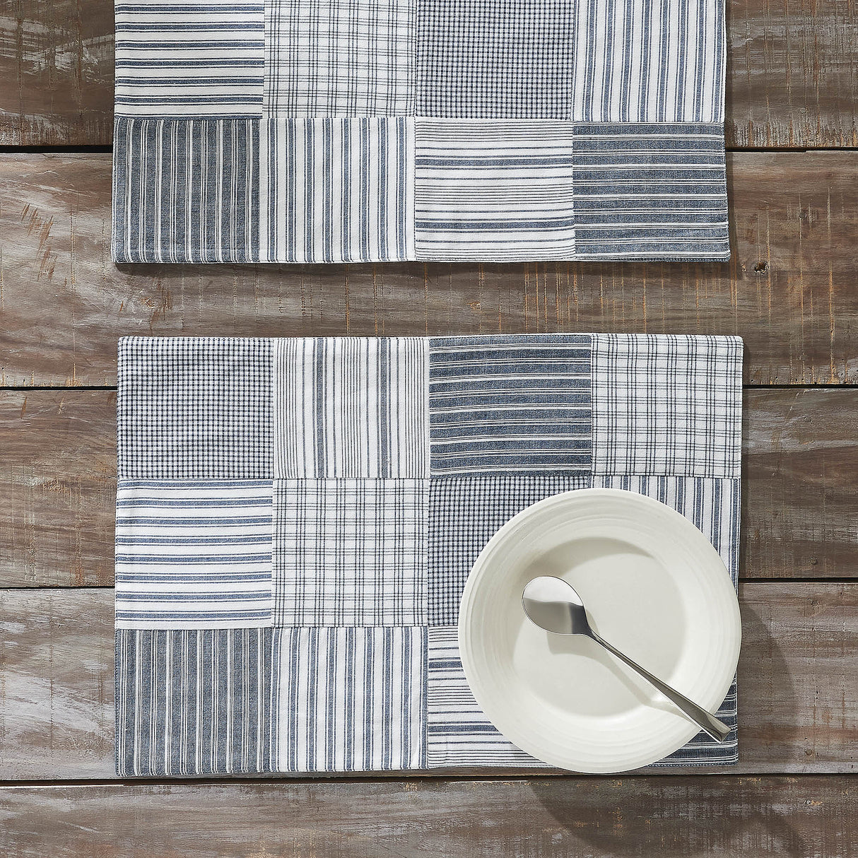 Sawyer Mill Blue Quilted Placemat Set of 2 13x19, 6 Pack 12 Pack