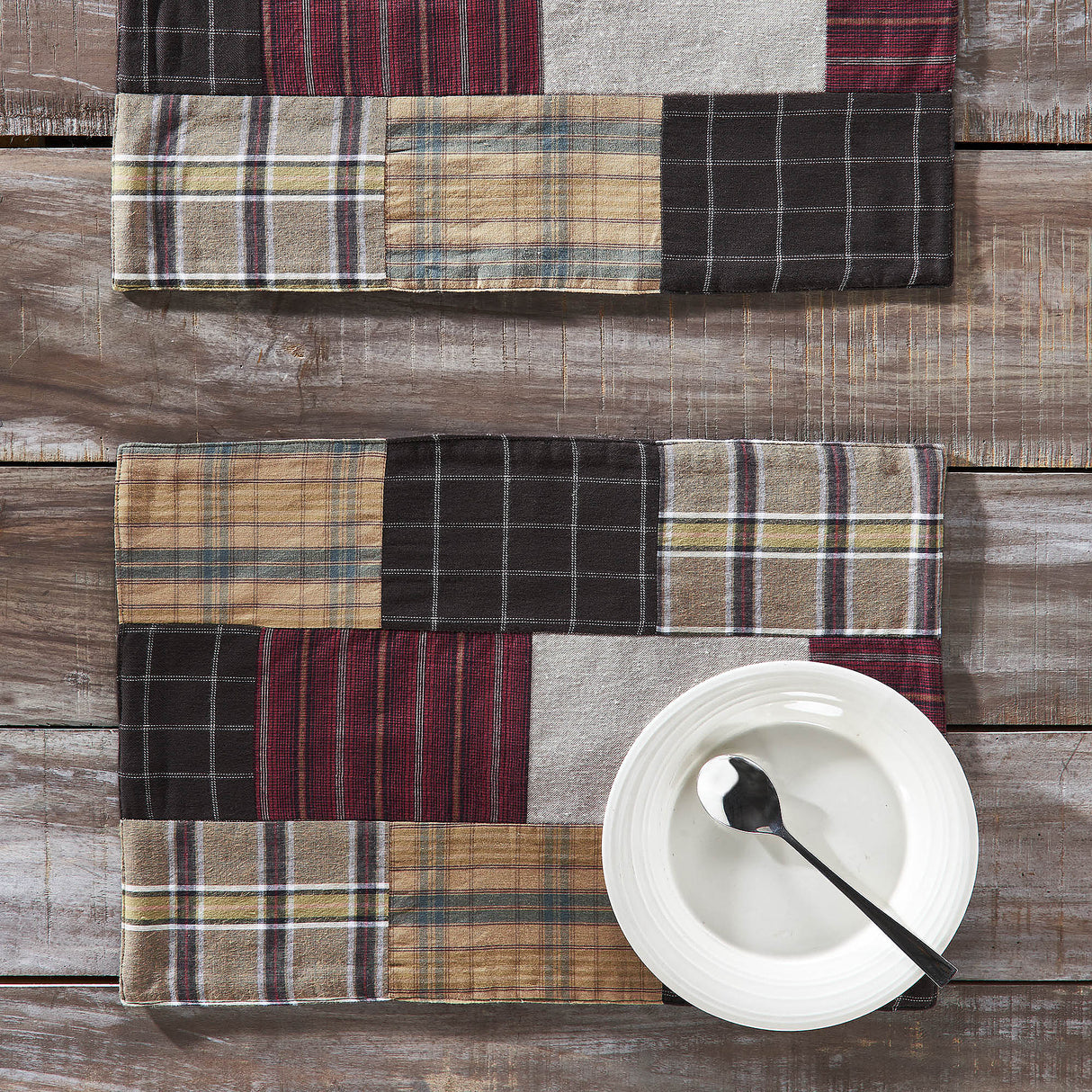 Wyatt Quilted Placemat Set of 2 13x19, 3 Pack 6 Pack