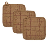 Connell Prim & Proper Pot Holder Set of 3 8x8