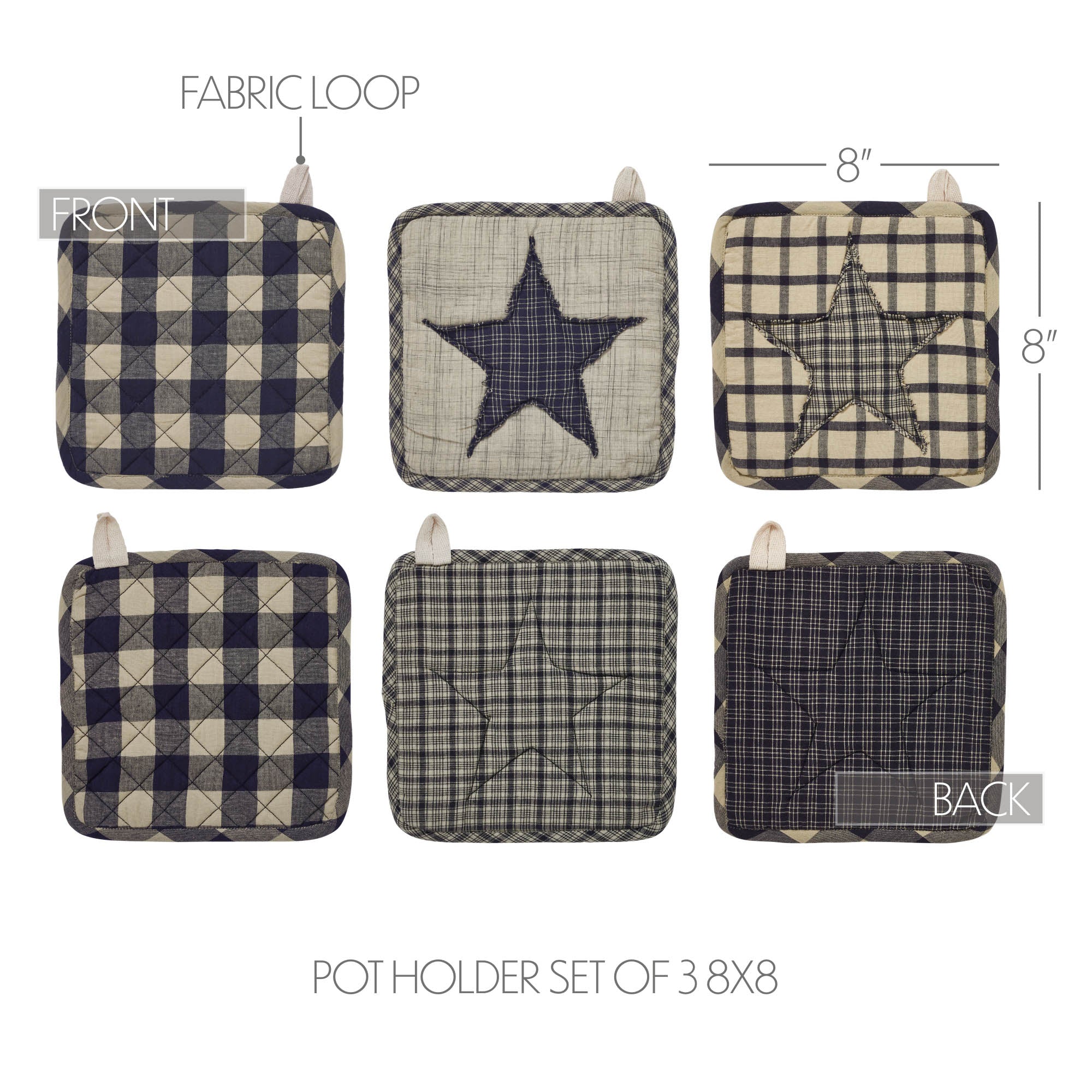 VHC Brands Patchwork Pot Holder - Thumbnail 4