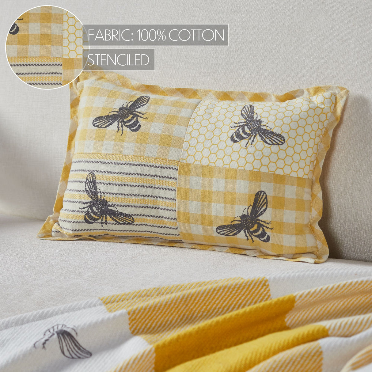 84452-Buzzy-Bees-Patchwork-Bee-Pillow-9.5x14-image-7