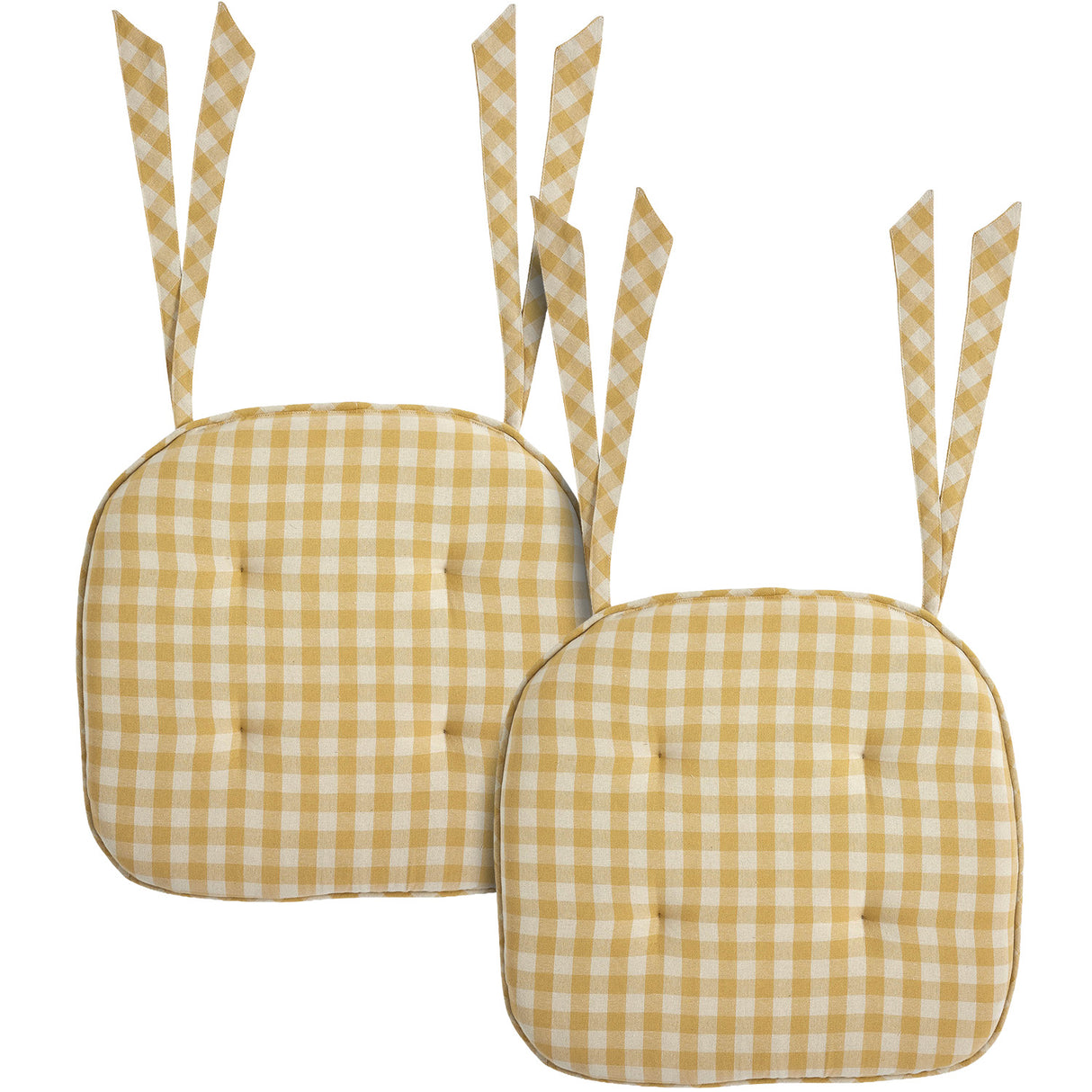 Buzzing Bees Golden Honey Check 16.5x18 Inch Chair Pad
