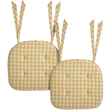 Buzzing Bees Golden Honey Check 16.5x18 Inch Chair Pad