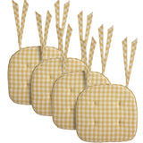 Buzzing Bees Golden Honey Check 16.5x18 Inch Chair Pad
