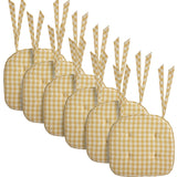 Buzzing Bees Golden Honey Check 16.5x18 Inch Chair Pad