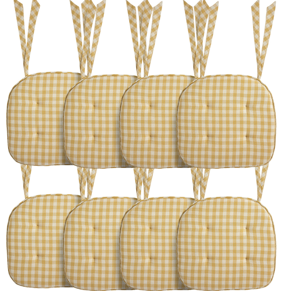Buzzing Bees Golden Honey Check 16.5x18 Inch Chair Pad