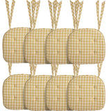 Buzzing Bees Golden Honey Check 16.5x18 Inch Chair Pad