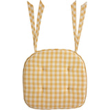 Buzzing Bees Golden Honey Check 16.5x18 Inch Chair Pad