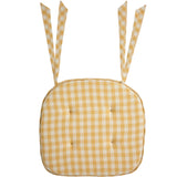 Buzzing Bees Golden Honey Check 16.5x18 Inch Chair Pad