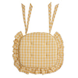 Buzzing Bees Golden Honey Ruffled 16.5x18 Inch Chair Pad