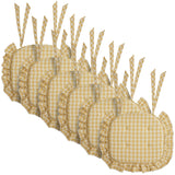 Buzzing Bees Golden Honey Ruffled 16.5x18 Inch Chair Pad