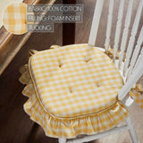 Buzzing Bees Golden Honey Ruffled 16.5x18 Inch Chair Pad