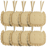 Buzzing Bees Golden Honey Ruffled 16.5x18 Inch Chair Pad