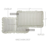 Finders Keepers Ruffled King Sham 21x37, Set of 2
