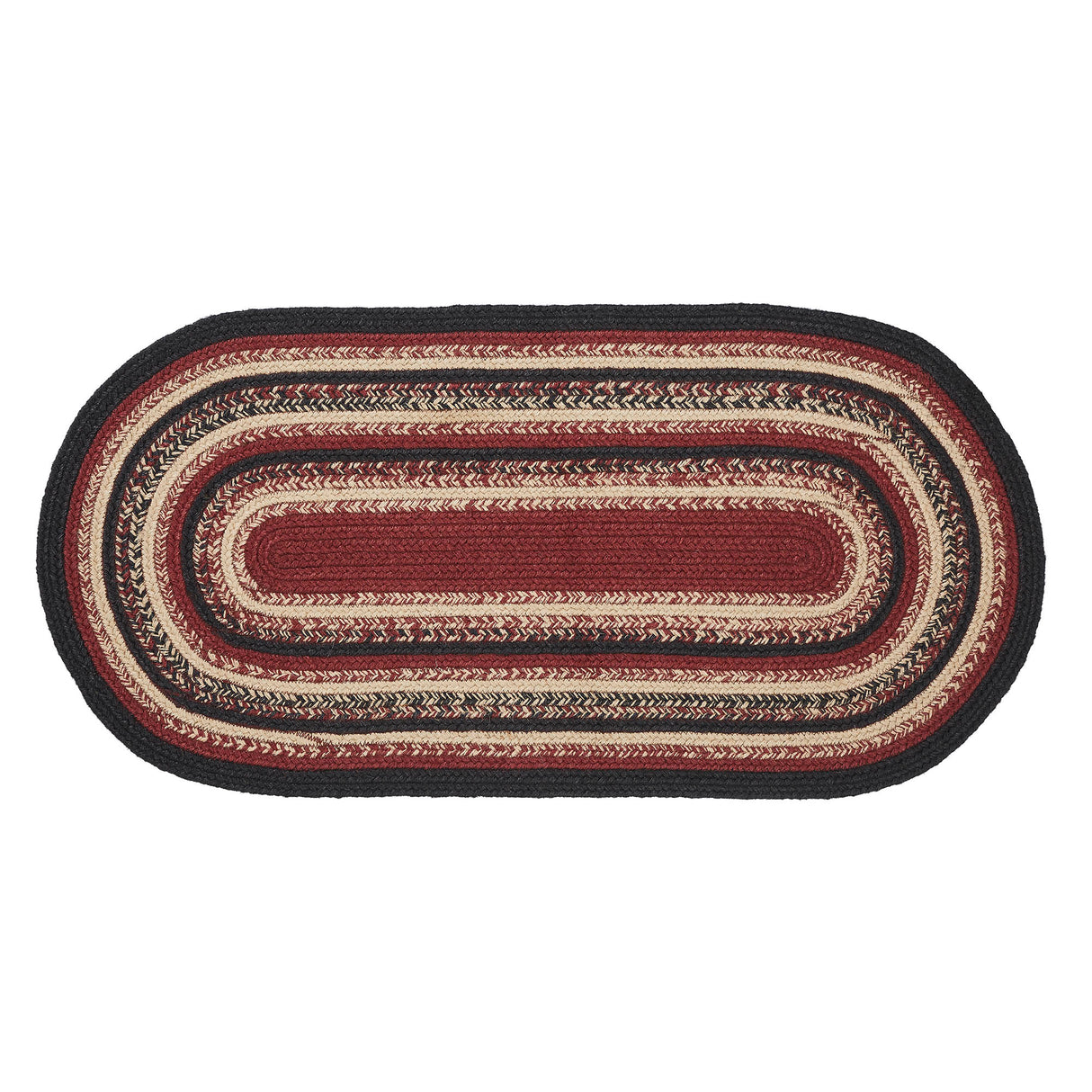 VHC Brands Connell Country Black 2 Piece Jute Rug Set, 17x36 and 17x48