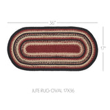 VHC Brands Connell Country Black 2 Piece Jute Rug Set, 17x36 and 17x48