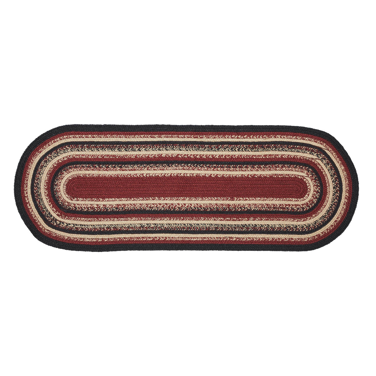 VHC Brands Connell Country Black 2 Piece Jute Rug Set, 17x36 and 17x48