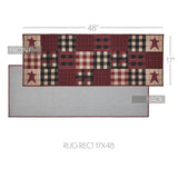 VHC Brands Connell Country Black 2 Piece Jute Rug Set, 17x36 and 17x48