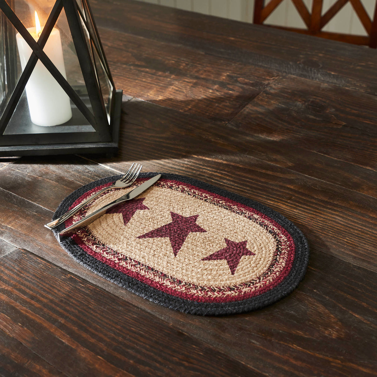 Connell Oval Placemat Stencil Stars 10x15, 6 Pack 6 Pack