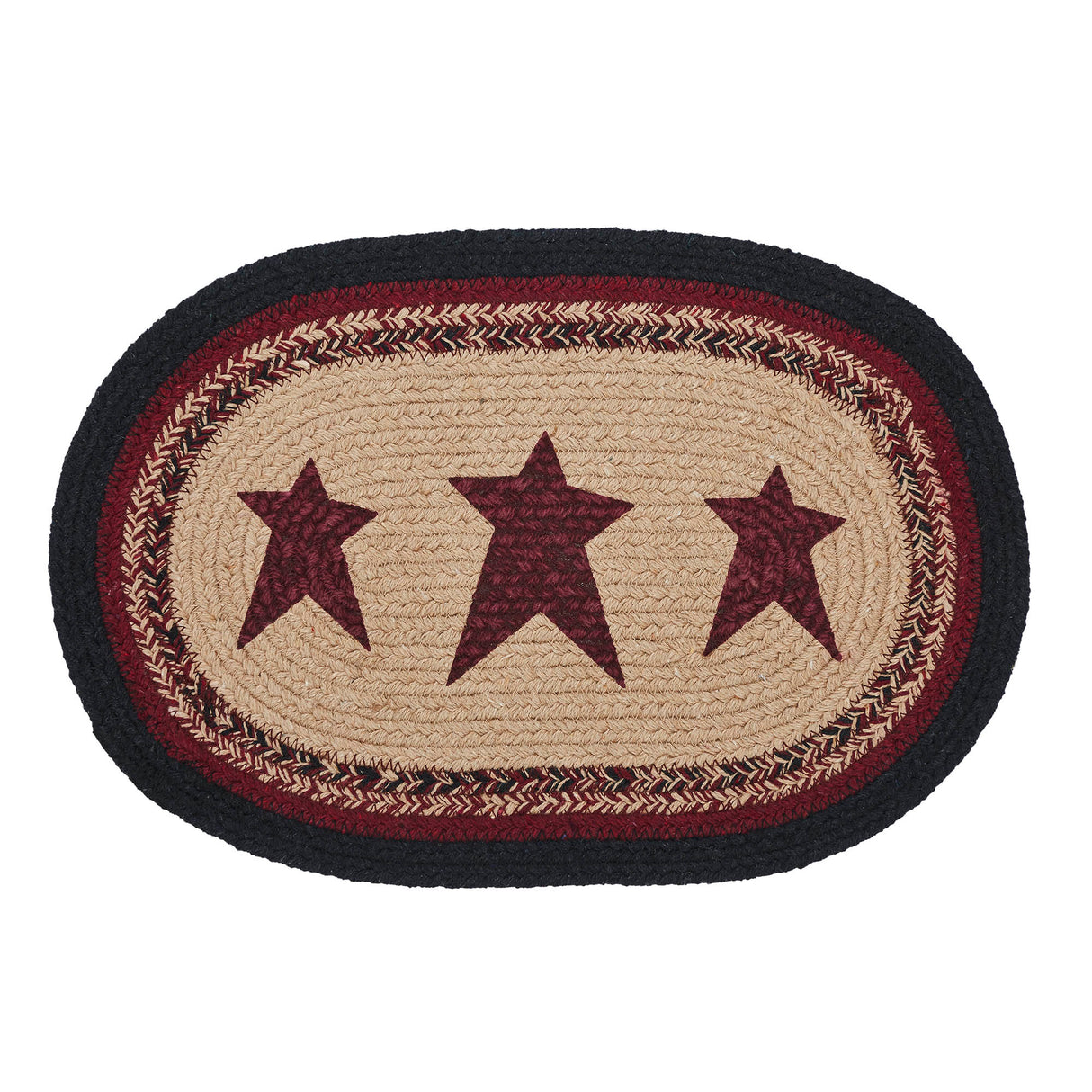 Connell Oval Placemat Stencil Stars 10x15, 12 Pack 12 Pack