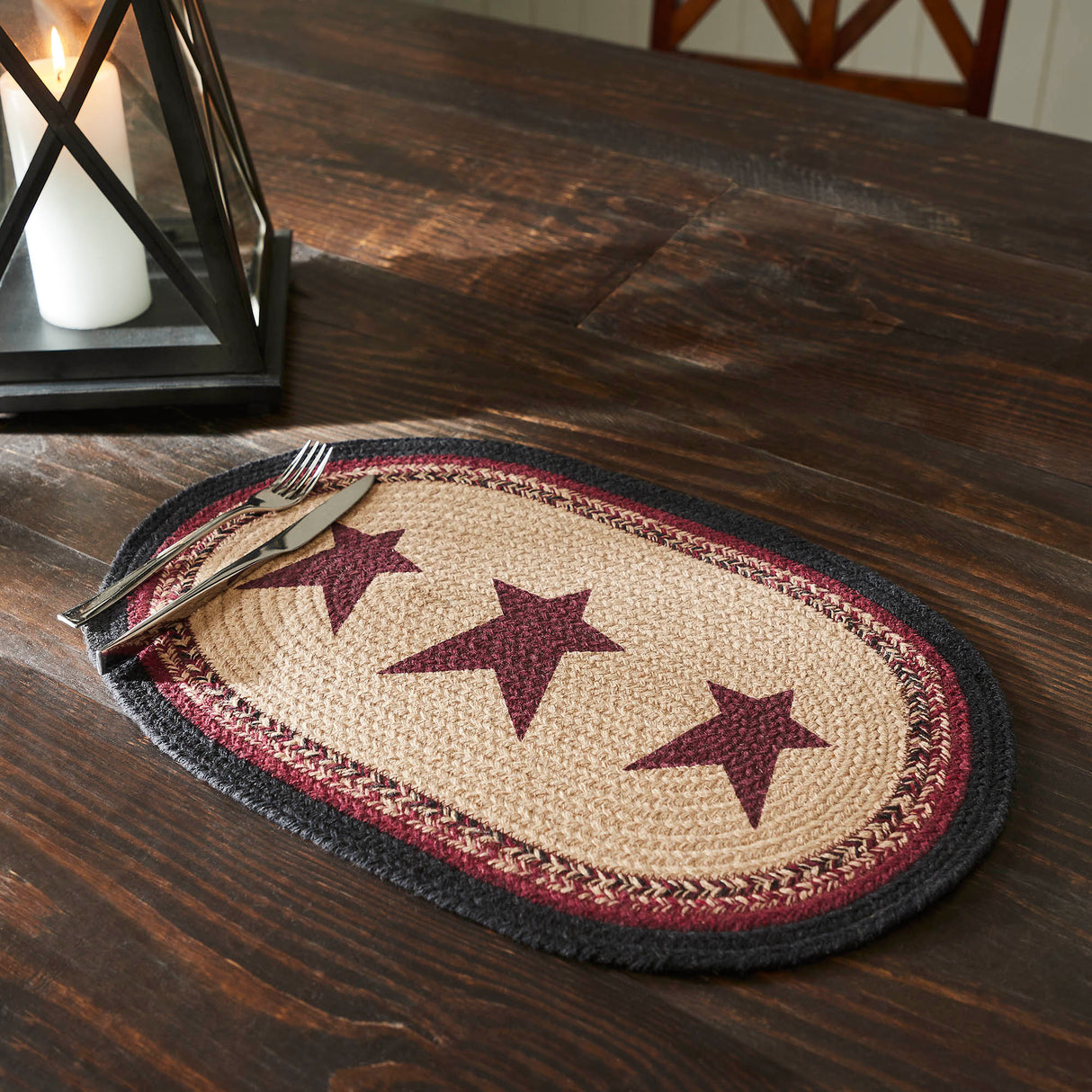 Connell Oval Placemat Stencil Stars 13x19, 12 Pack 12 Pack