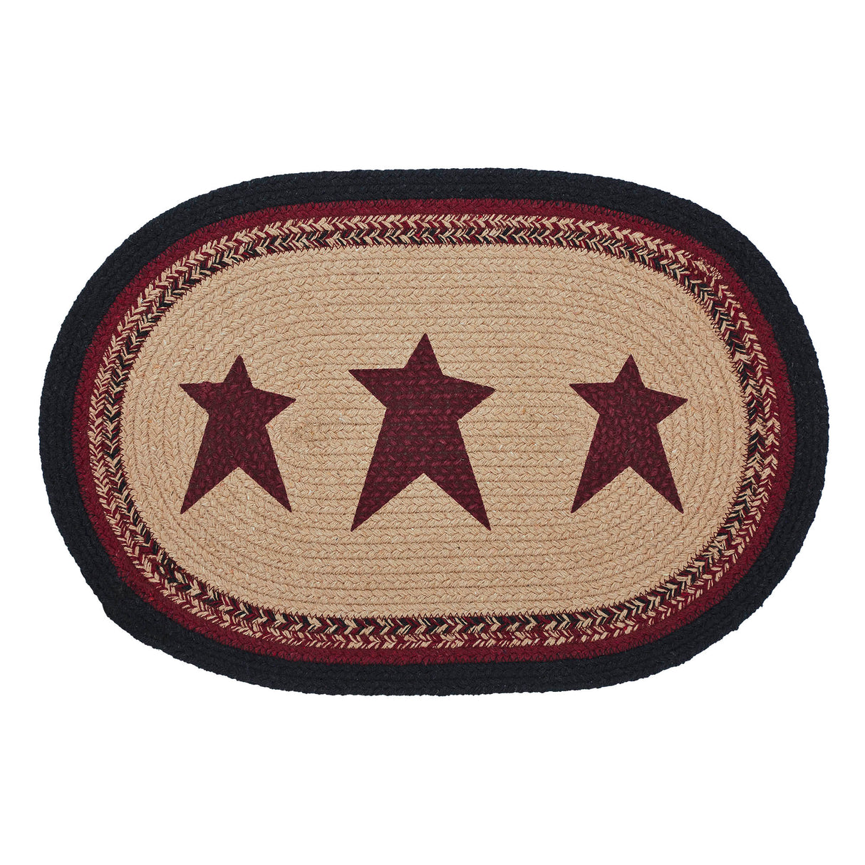 Connell Oval Placemat Stencil Stars 13x19, 2 Pack