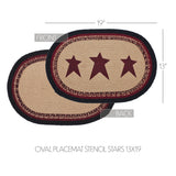 Connell Oval Placemat Stencil Stars 13x19, 8 Pack 8 Pack