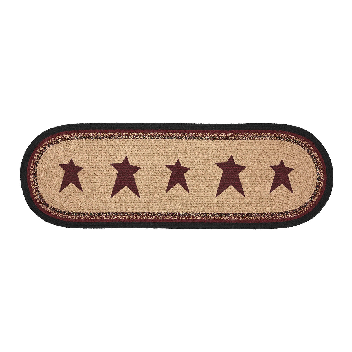 Connell Oval Runner Stencil Stars 12x36