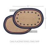 My Country Oval Placemat Stencil Stars 13x19, 2 Pack