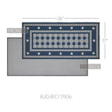 VHC Brands My Country Deep Indigo 2 Piece Rug Set, 17x36 and 17x48