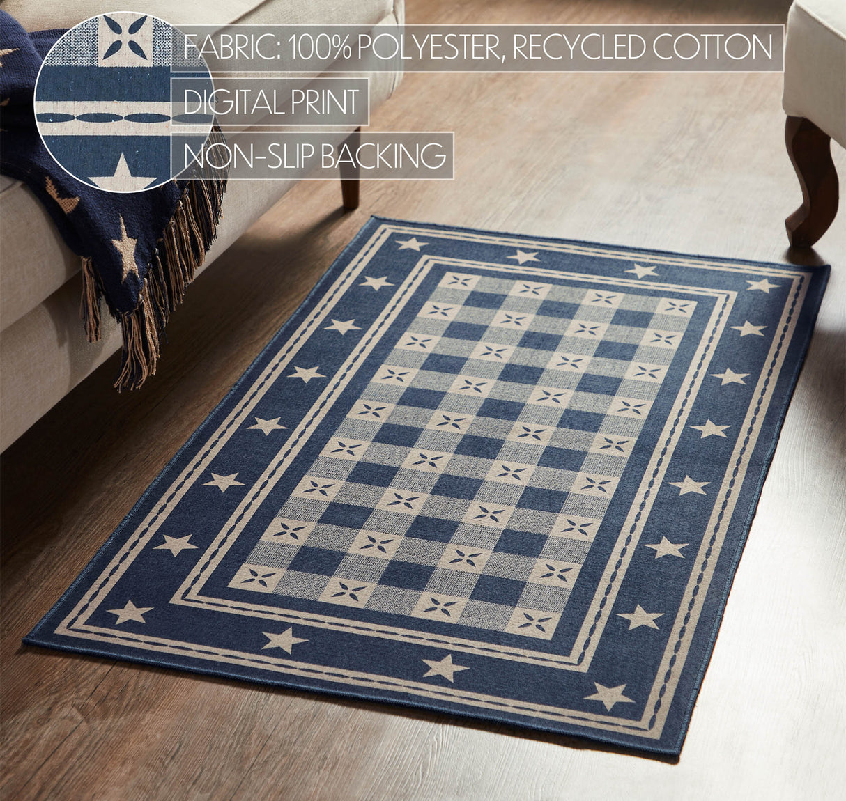 My Country Polyester Rug/Runner Rect 22x78