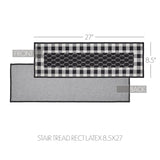 Down Home Polyester Stair Tread Rect Latex 8.5x27, Set of 7