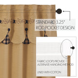 Pip Vinestar Scalloped Layered Swag Set of 2 36x36x16