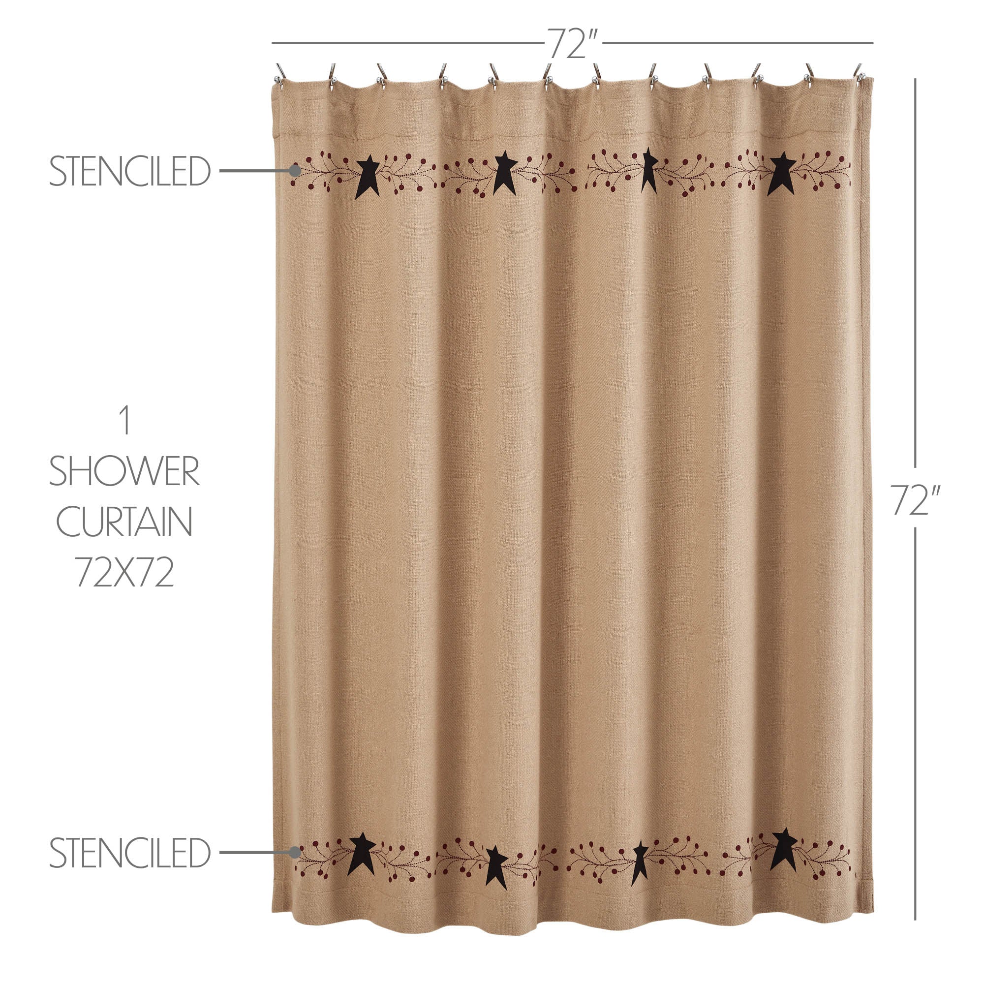 Pip Vinestar Shower Curtain 72x72 – VHC Brands Home Decor