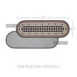 Pip Vinestar Polyester Stair Tread Oval Latex 8.5x27, Set of 7