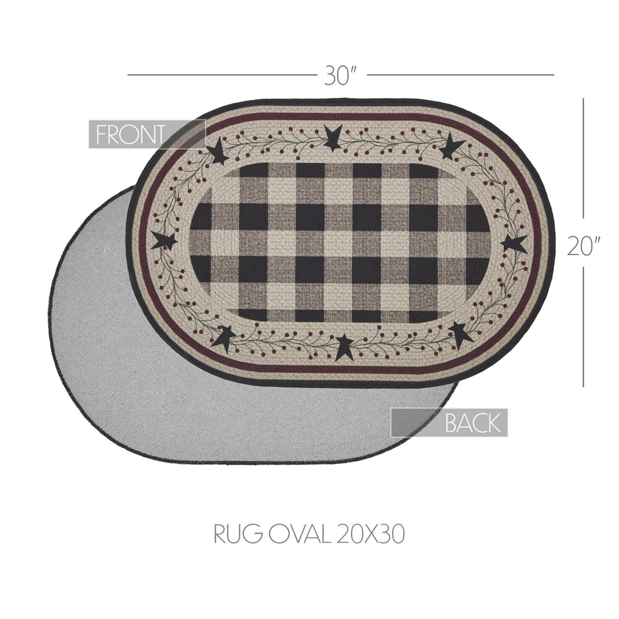 Pip Vinestar Polyester Rug Oval 20x30