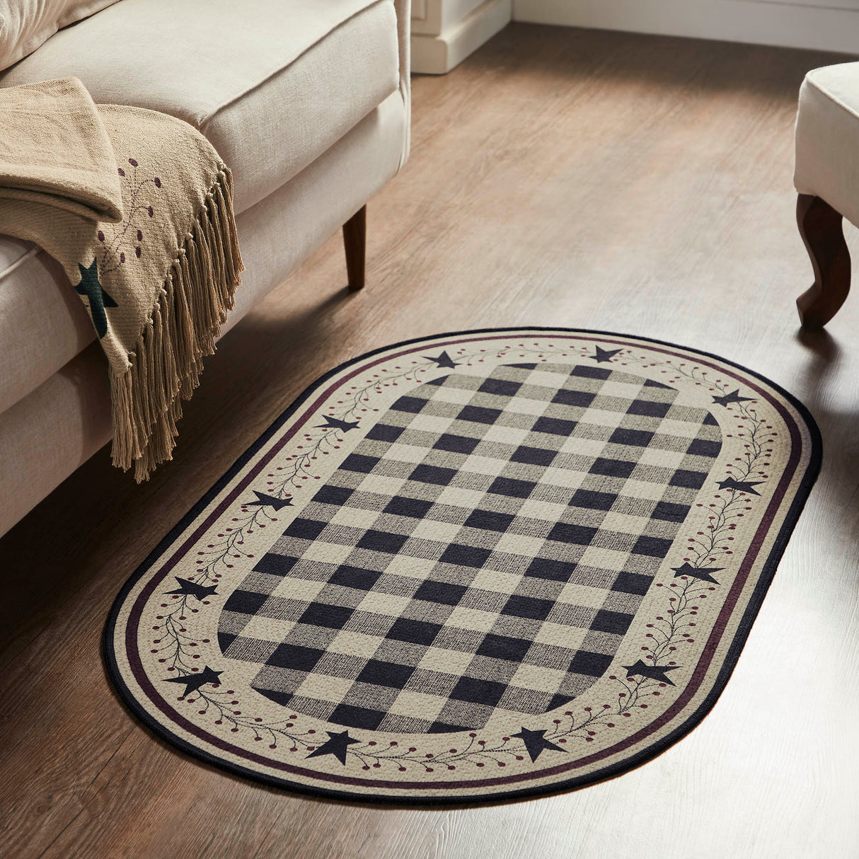 Pip Vinestar Polyester Rug Oval 27x48