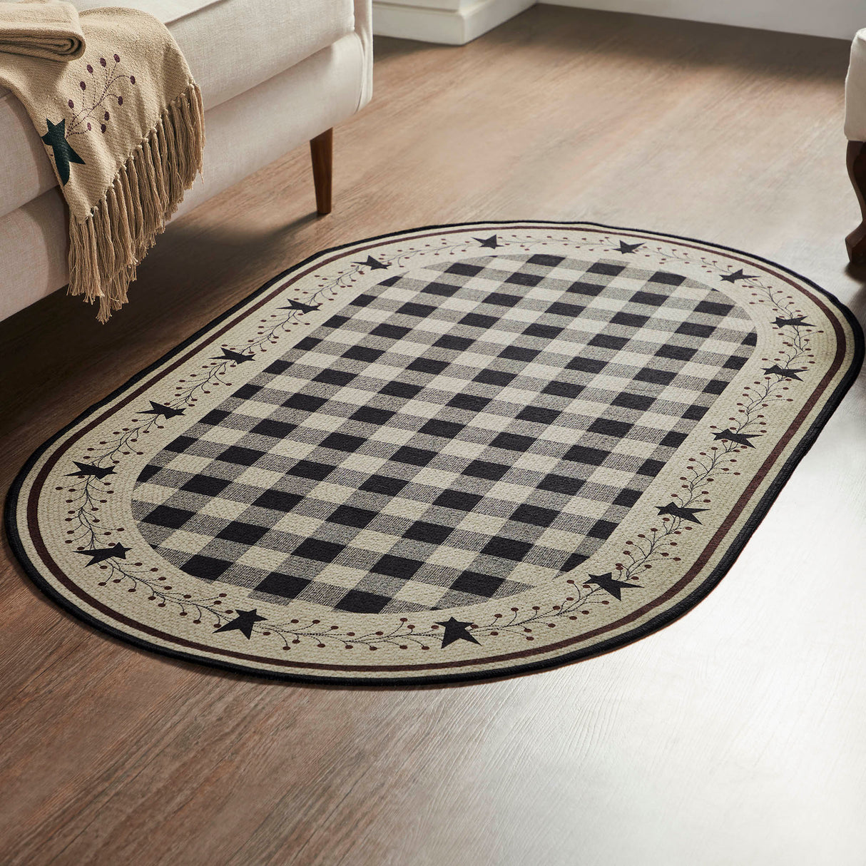 Pip Vinestar Polyester Rug Oval 36x60