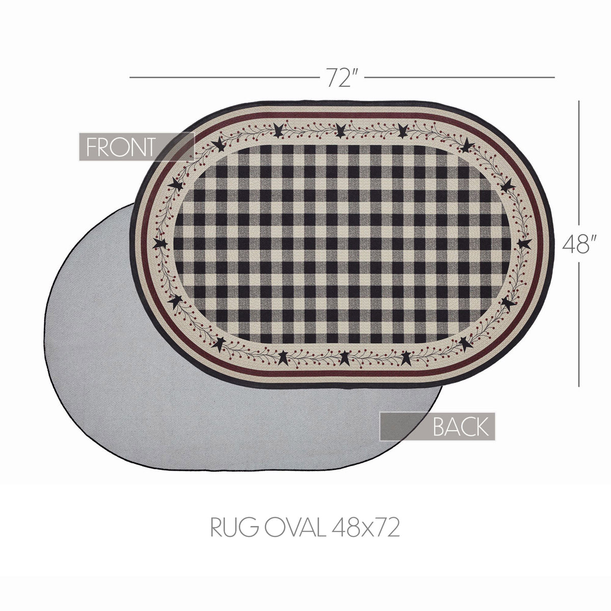 Polyester Oval Rug Pip Vinestar Polyester Rug Oval 48x72 – VHC Brands Home Decor