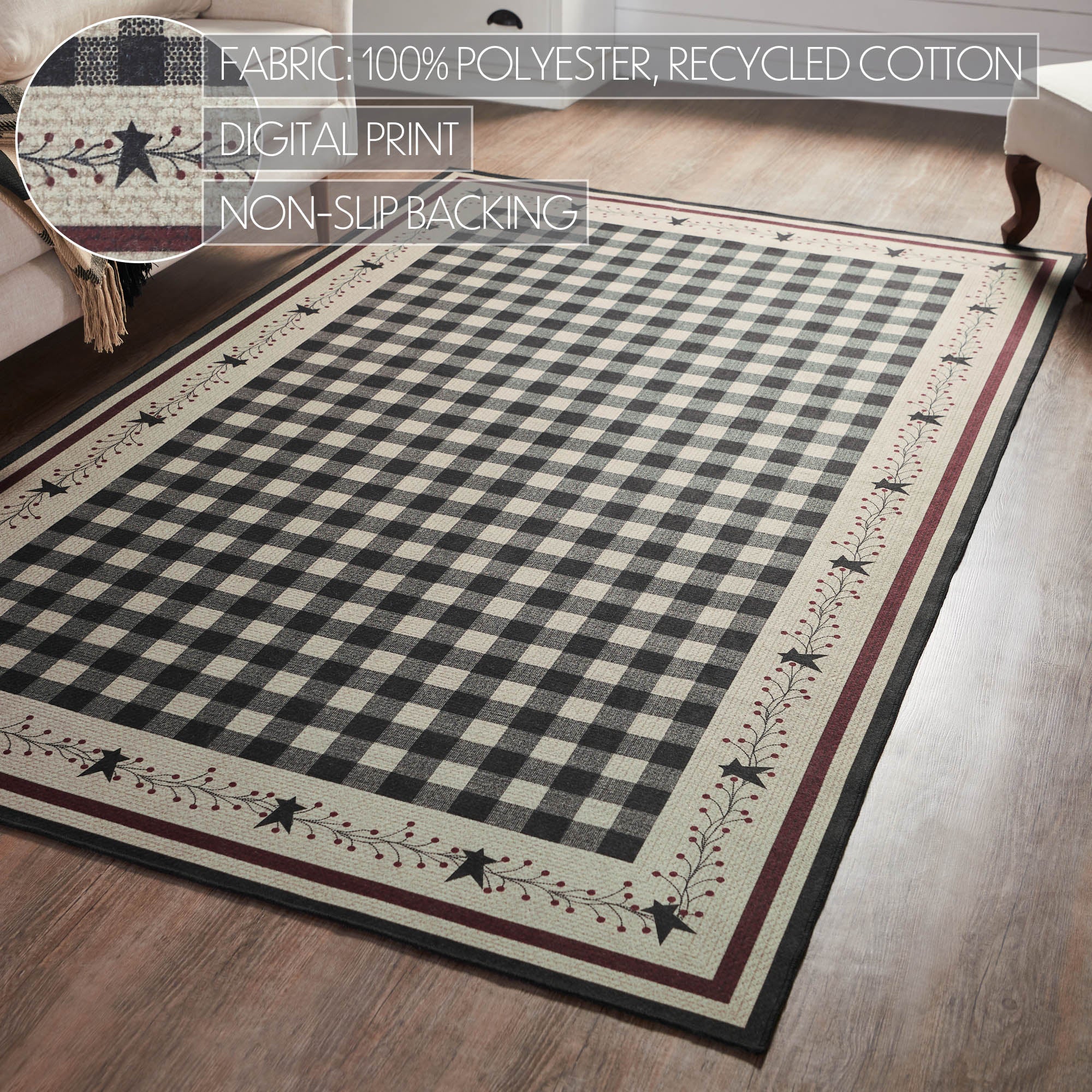 Pip Vinestar Polyester Rug Rect 60x96 – VHC Brands Home Decor