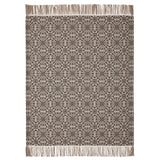 Custom House Black Tan Jacquard Woven Throw 50x60