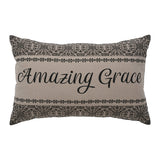 Custom House Black Tan Jacquard Amazing Grace Pillow 14x22