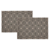 Custom House Black Tan Jacquard Placemat Set of 2 13x19, 4 Pack 8 Pack