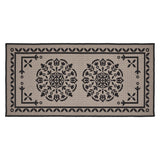 Custom House Black Tan Jacquard Polyester Bathmat 17x36