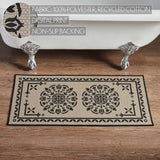 Custom House Black Tan Jacquard Polyester Bathmat 17x36