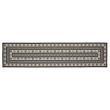 Custom House Black Tan Jacquard Polyester Rug/Runner Rect 22x96