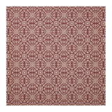 Custom House Burgundy Tan Jacquard Table Topper 42x42