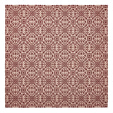 Custom House Burgundy Tan Jacquard Table Topper 42x42